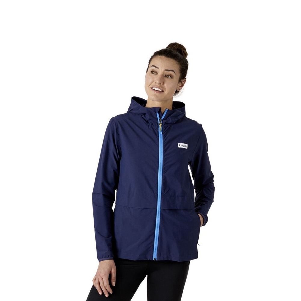 Cotopaxi Women's Navy Blue Viento Travel Hooded Jacket Zip  Size WL